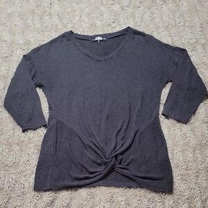 🌞Rewash Charcoal 3/4 Sleeve Knotted Top Sz Large